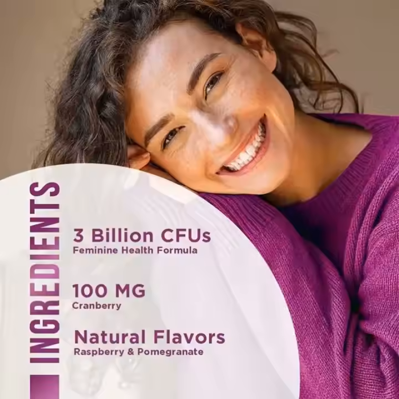 Cranberry Women's Probiotic Gummies - 30 Billion CFU & Herbal Extract for Feminine & Urinary Health - Plant-Based Supplement
