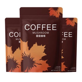 OEM Instant Mushroom Coffee Powder with Lions Mane, Chaga, and Cordyceps for Focus and Energy 300g
