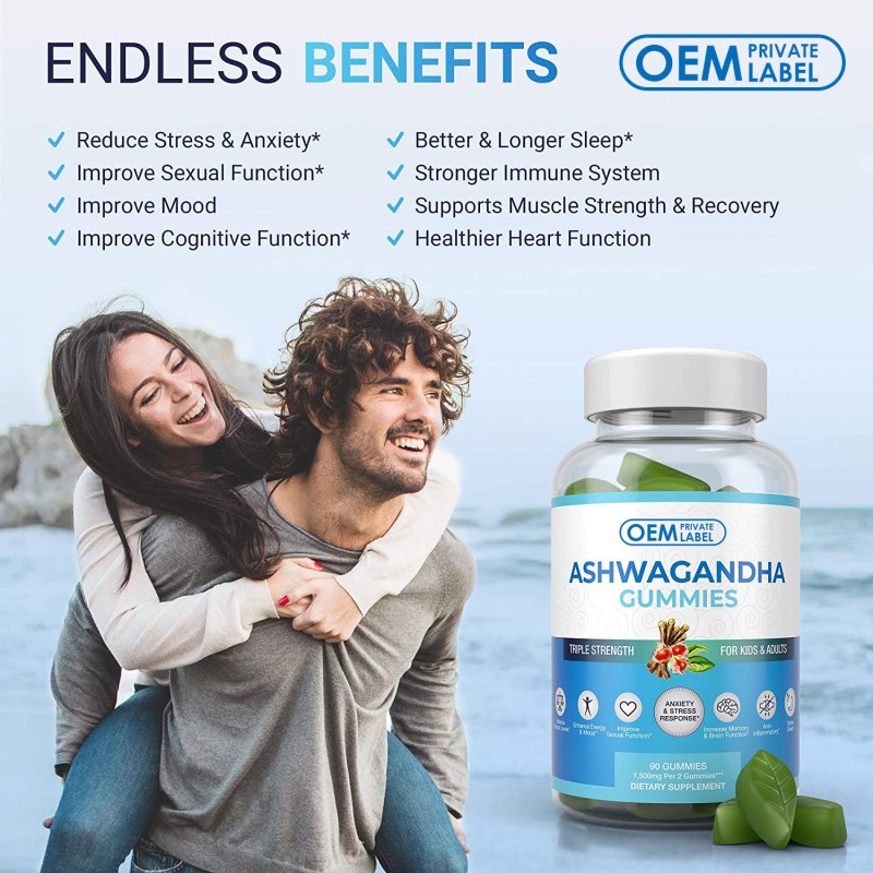 OEM Customized Gummies Designed for Active Sleep, Relaxation, Immune Support, and Energy Boost.