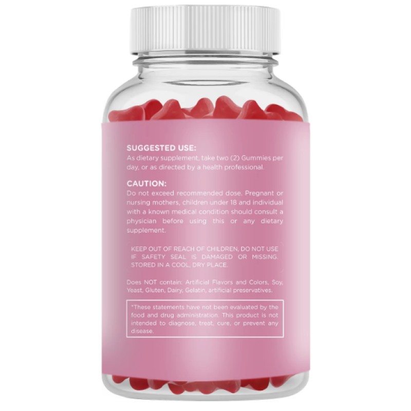 Hot Sale OEM Collagen Biotin Gummies with Vitamin C - Low Sugar Herbal Supplements for Hair, Skin, and Nail Growth for Adults