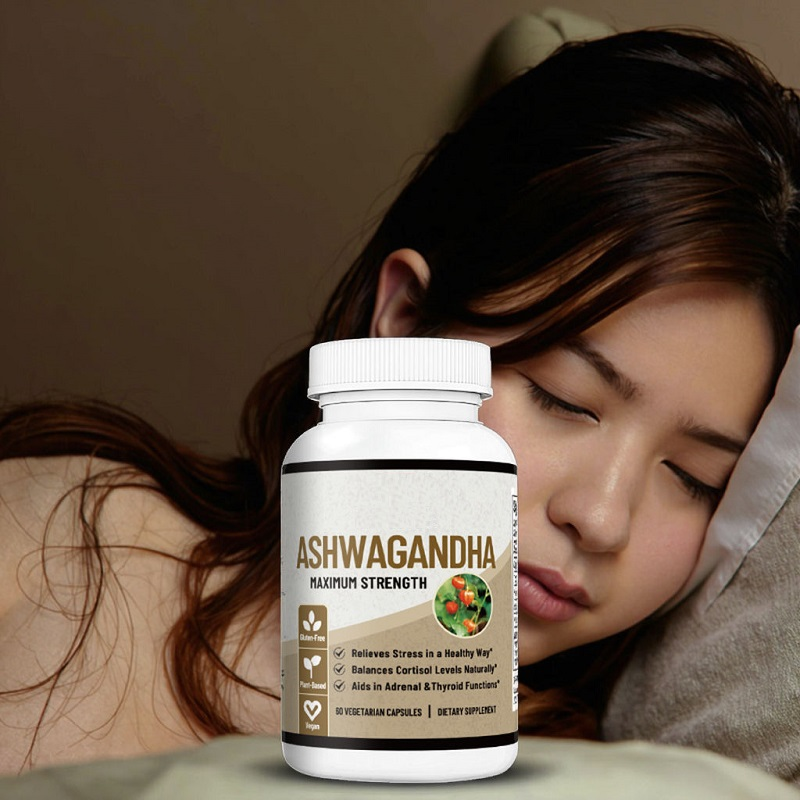 Ksm-66 Ashwagandha Root Extract Capsules Effective Adult Antioxidant Supplement Beauty Product Not for Pregnant Women