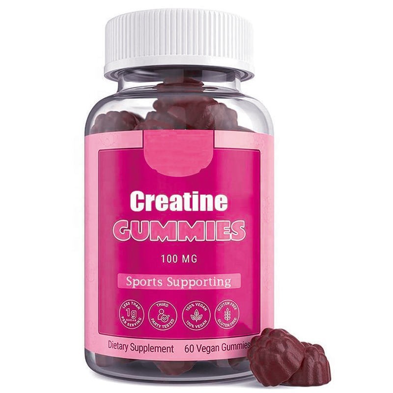 Vegan Creatine Monohydrate Gummies with L-Carnitine Energy and Muscle Support for Adults Not for Pregnant Women or Teenagers