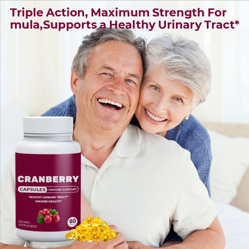 Organic 50:1 Cranberry Capsules 60Pcs-Urinary Tract and Immune Health Support