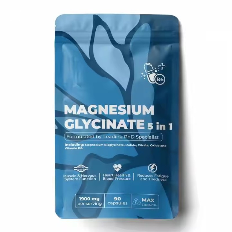Triple Magnesium Complex Capsules Non-GMO 3-in-1 Magnesium Formula with Citrate, Glycinate & Malate for Energy Support
