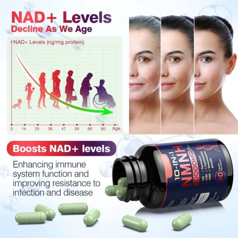 Pure Food-Grade NMNH Powder - Boosts NAD+ Levels, Supports Anti-Aging & DNA Repair, High Purity Formula