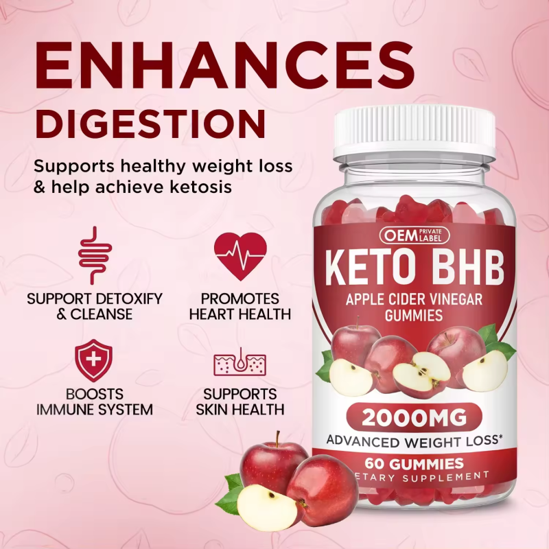 ACV Gummies 1000mg - Organic Apple Cider Vinegar & MCT Oil Fat Burner for Keto Dieters
