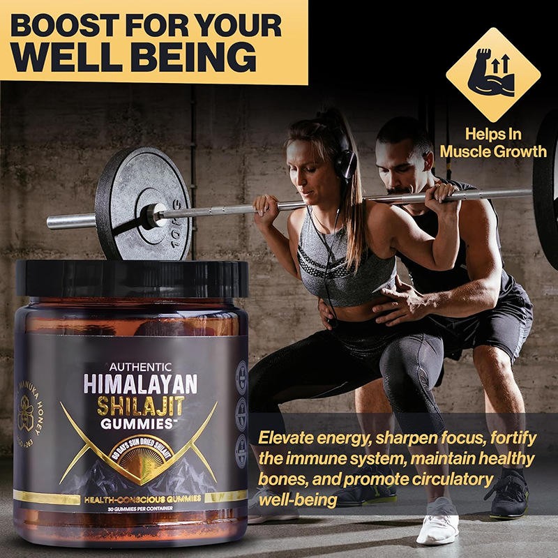Shilajit Honey Flavored Gummies,Immune, Energy Support, No Artificial Additives, Private Label Welcome