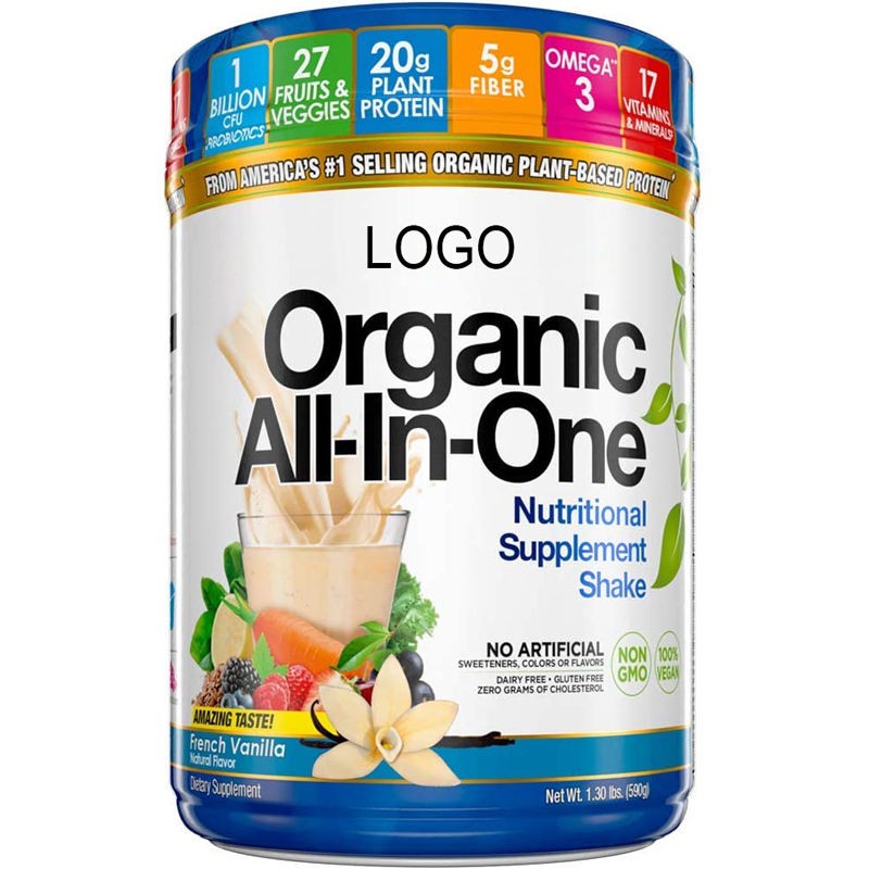 All-Natural Vegan Protein Supplement - Probiotics & Fiber, Gluten-Free & Dairy-Free, Meal Replacement Shake