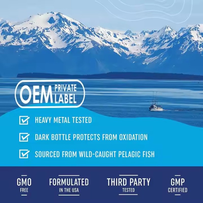 Premium Omega 3 Softgels Capsules Support Brain Health Fish Oil DHA Algae Oil Deep Sea Fish Oil Capsules