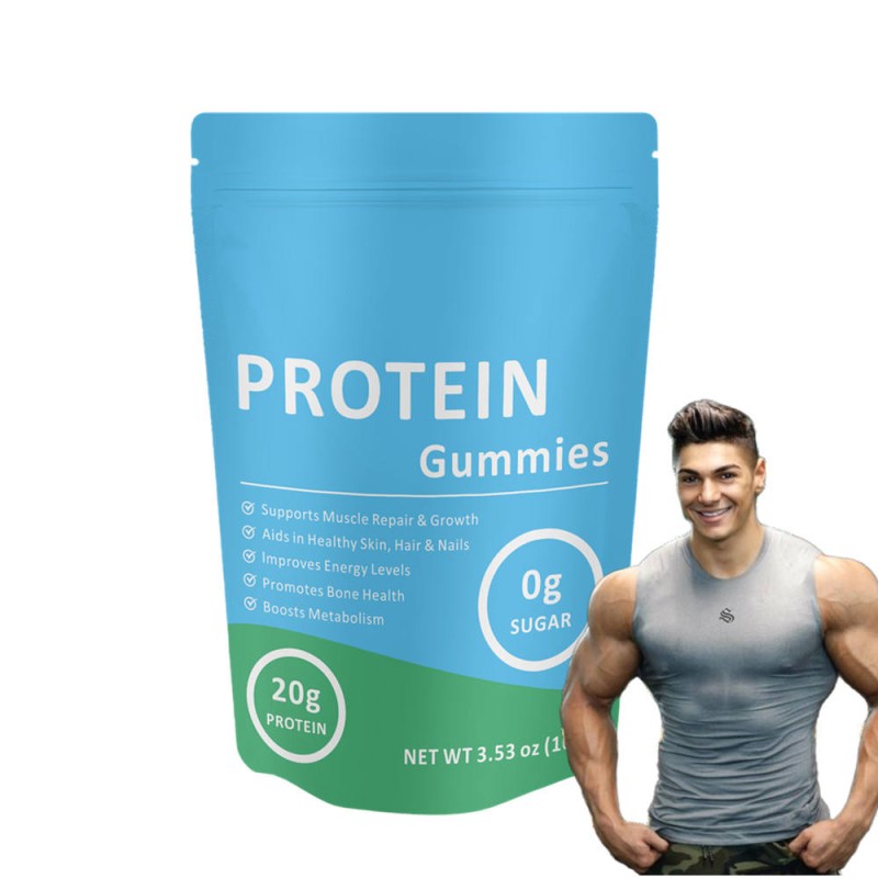 Custom Vegan Protein Gummies Plant-Based Sugar-Free Nutrition Powder Sports Fuel for Adults Not for Pregnant Women
