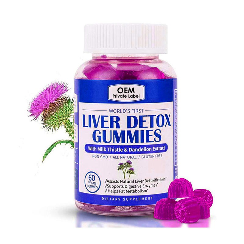 Organic Liver Detox Gummies | Probiotic Supplement for Digestive Health | Milk Thistle Fiber Gummies for Adults