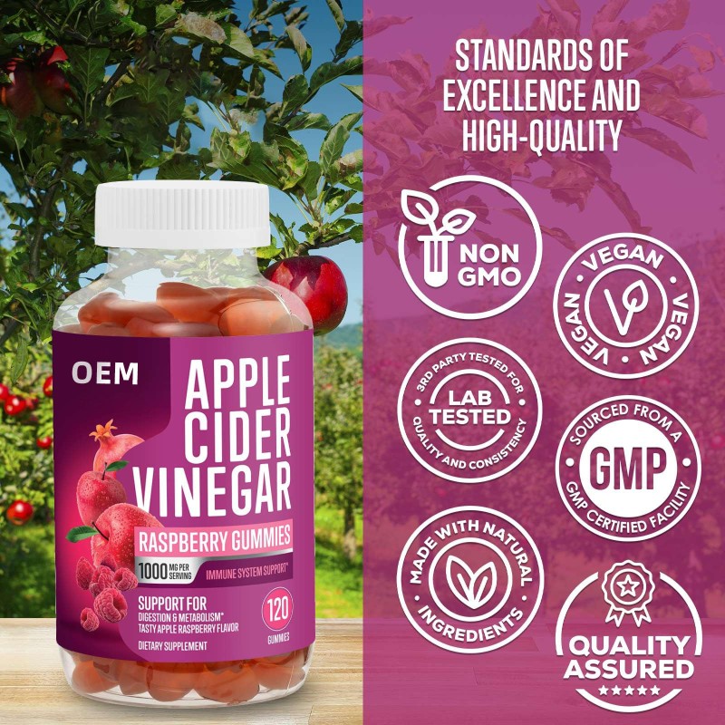 Slimming Fat Burning Weight Loss Pure Natural Weight Management apple Vinegar Gummy Candy