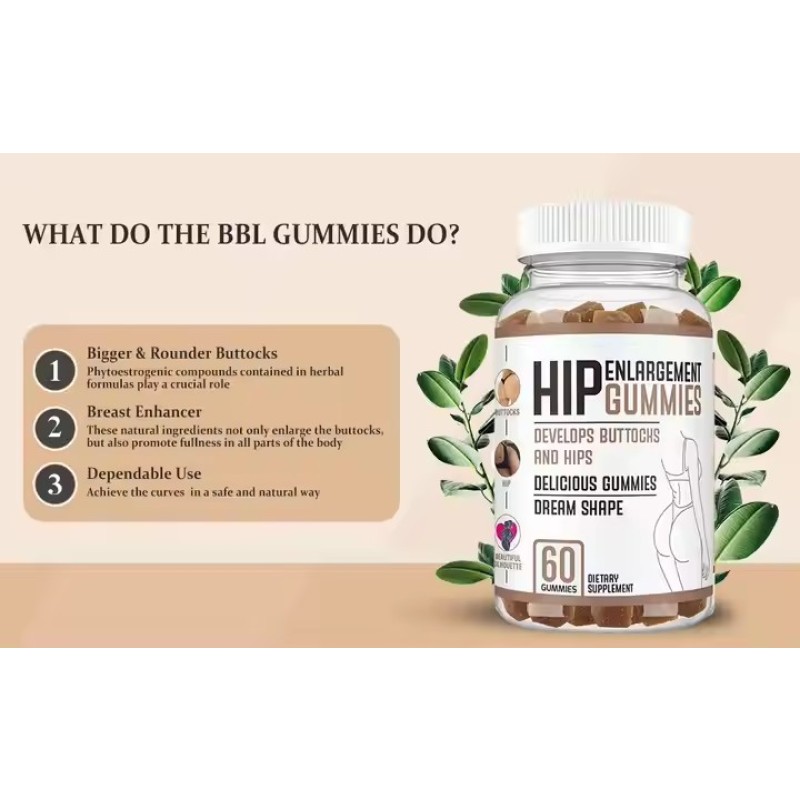BBL Adult Fitness Supplement Wholesale Soft Candy Toys Buttocks Enhancement Agent Minceur Pour Les Fesses