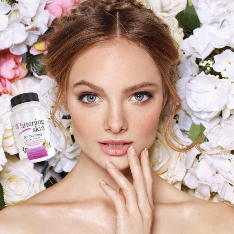 Skin Whitening Pills - 1500mg Per Serving, Melanin Reduction for Face & Body Brightening