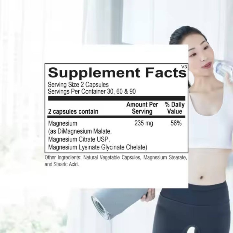 OEM High Potency Magnesium Citrate 500mg for Heart Health, Muscle Function, and Sleep Support