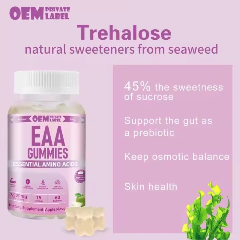 Custom EAA Gummies Sport Pre Workout Supplements With 9 Essential Aminoacids Chain Aminos for Muscle Recovery Energy Support