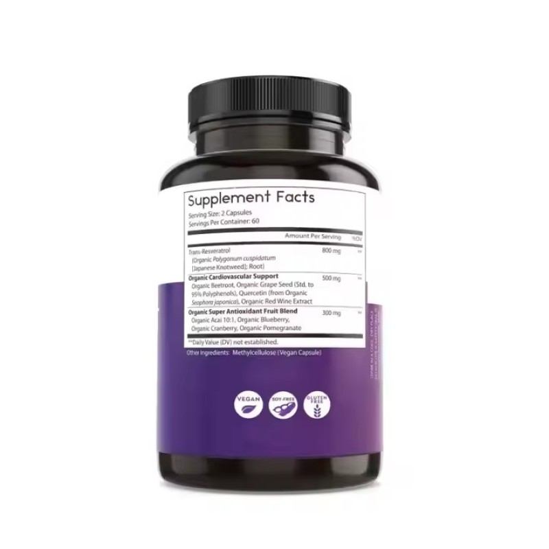 Wholesale High Purity Natural Herbal Supplement Trans Resveratrol Grape Seed Extract Resveratrol Capsules