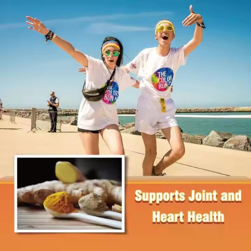 Adult Ginger Turmeric Curcumin Black Pepper Capsules Organic Immune System and Joint Support Supplements