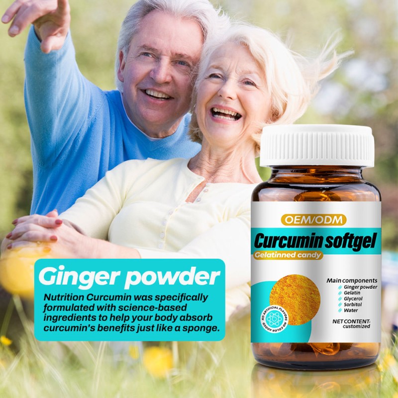 Organic Turmeric Black Pepper Powder Vitamin Supplement Turmeric Extract Soft Capsules Not Suitable for Pregnant Women