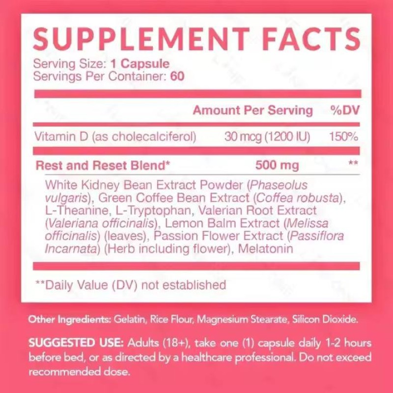 Private Customization Premium Detox & Health Cleanse Supplement Capsules Natural Vitamins for Optimal Wellness