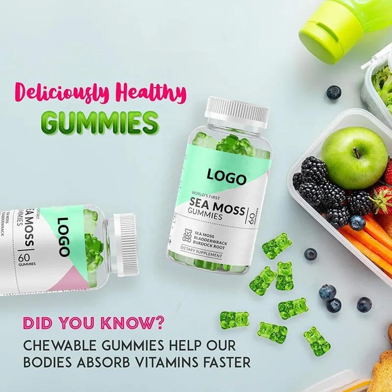 Organic Ultra-thin Algae Vitamin Gummy Vegetarian Multivitamin Supplement Natural Beauty Skin Vegetarian Friendly