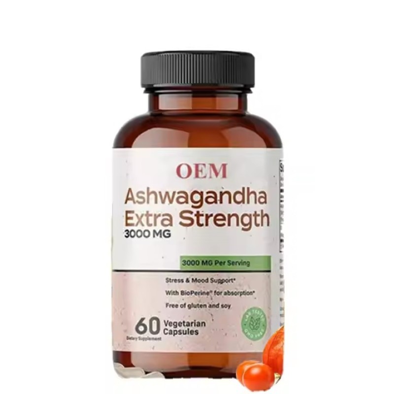 Pure Organic Supplements Halal Vegetarianism Herbal Extract Ashwagandha Extract Capsules High Content Lactone Capsule