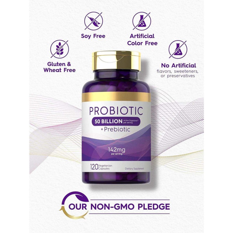 50Billion CFU Probiotics Capsules for Digestive Health Support Non-GMO Gluten Free Custom Logo Supplement