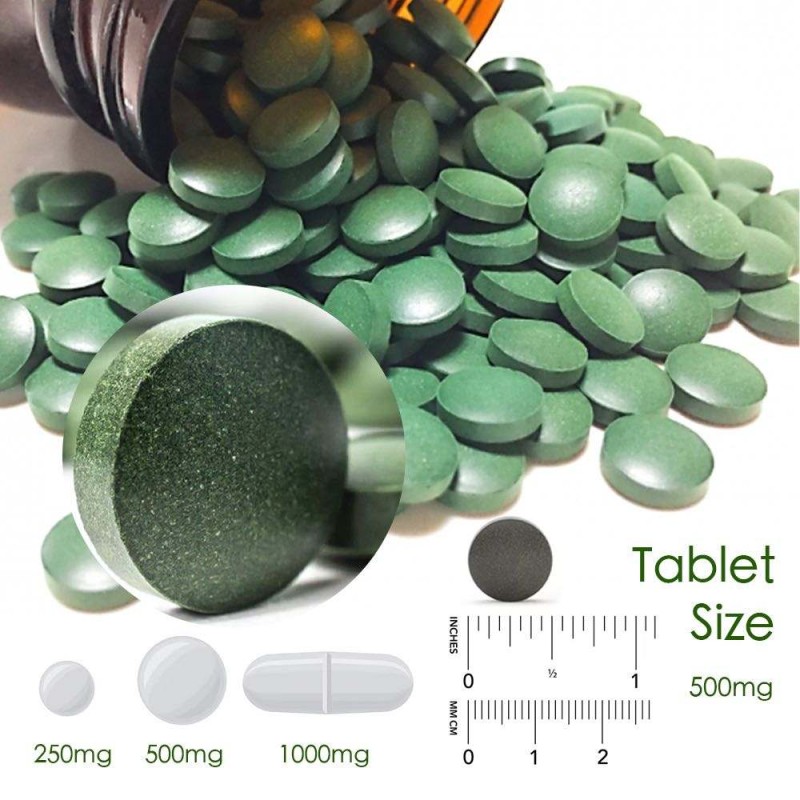 Organic Non-GMO Spirulina Tablets - Raw Superfood for Energy Boost, Immune Support & Detox