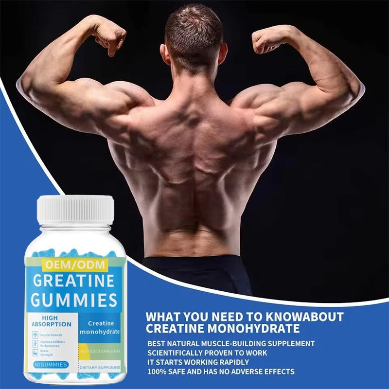 Pre Workout Creatine Gummies With 6g Creatine Monohydrate and Alpha GPC Complex - Energy Focus and Muscle Support Supplement