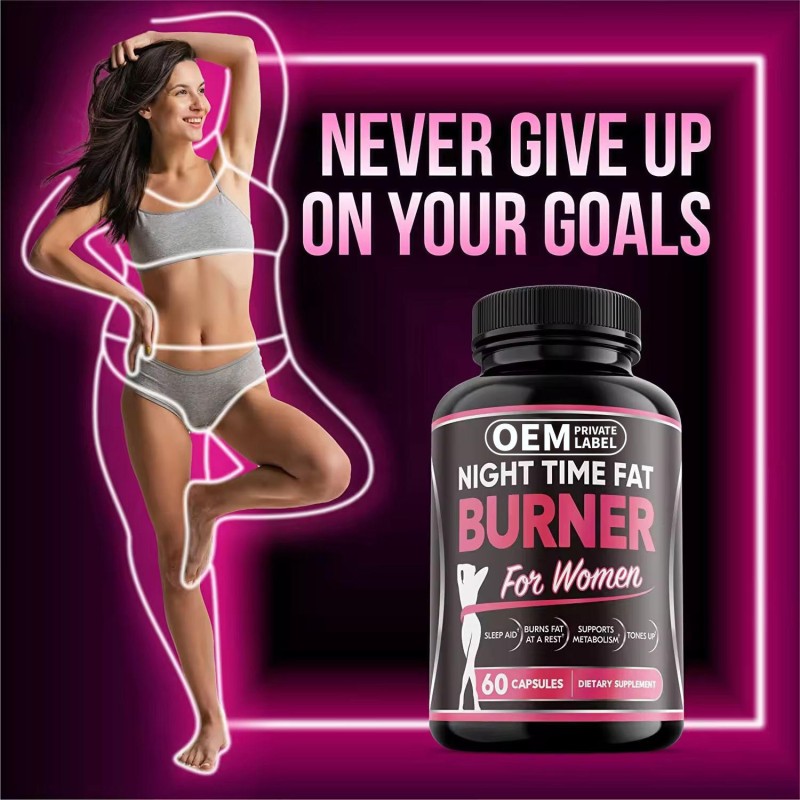 Professional Night Fat Burner Capsules with Green Tea & L-Carnitine - Boost Metabolism, Suppress Appetite for Women