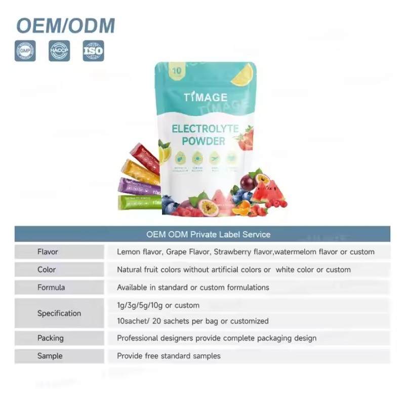 Custom Formula Sports Energy Supplement Fast Dissolve Exercise Per Hydration Electrolyte Powder OEM Factory Custom Supplement
