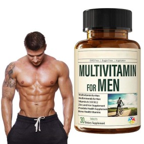 OEM Men's Multivitamin Tablets with Vitamin C, D, E, B12 & Zinc for Energy & Focus | Halal Certified