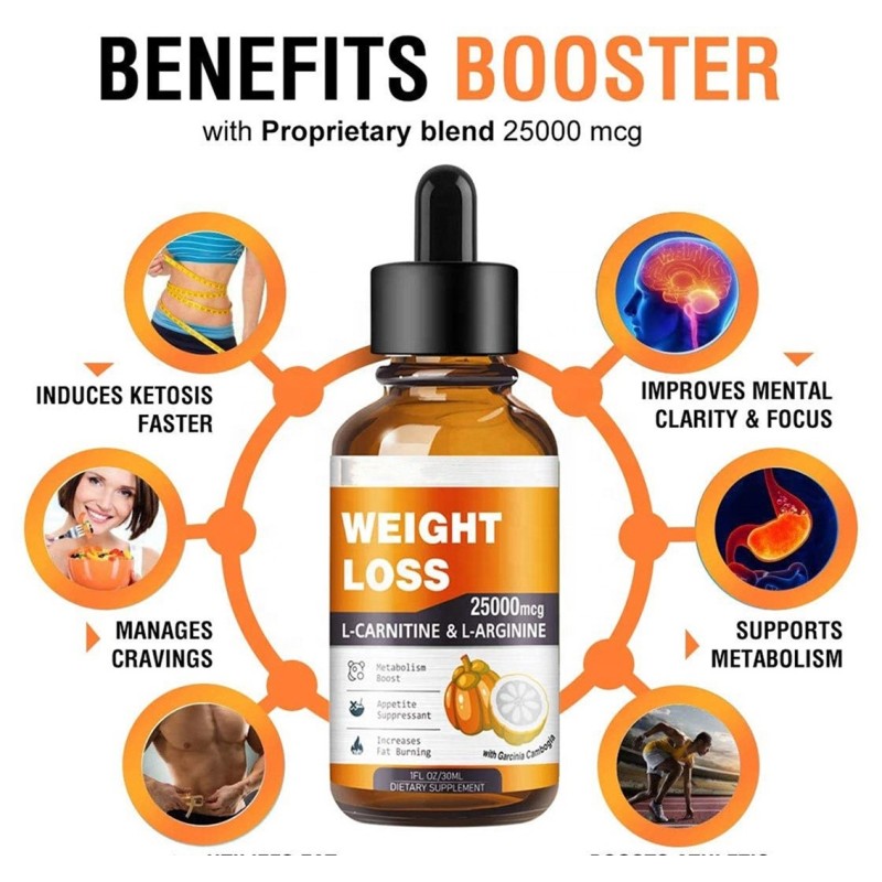 Advanced Liquid Weight Loss Supplement with Apple Cider Vinegar and Garcinia Cambogia Oral Vitamins for Metabolism Boosting