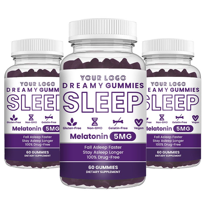 Nutritional Supplement Dreamy Sleep Gummy Melatonin Vitamin d Magnesium and Lemon Balm Extract to Fall Asleep Faster