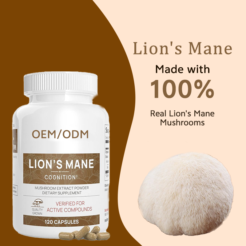 Premium Organic Lion's Mane Mushroom Capsules with 30% Beta-Glucans for Brain Health and Immune Support