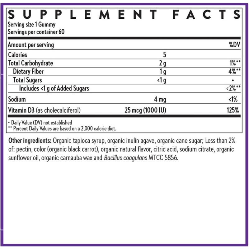 Strength Support Vitamin D3 Gummies with Organic Fiber - OEM/ODM Private Label Supplement for Bone Health