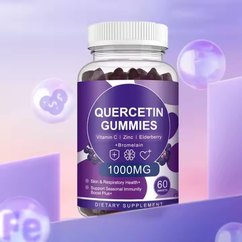 Quercetin Extract Gummy Immune Support Enhancer Adult Cardiovascular and Respiratory Health Energy Supplement