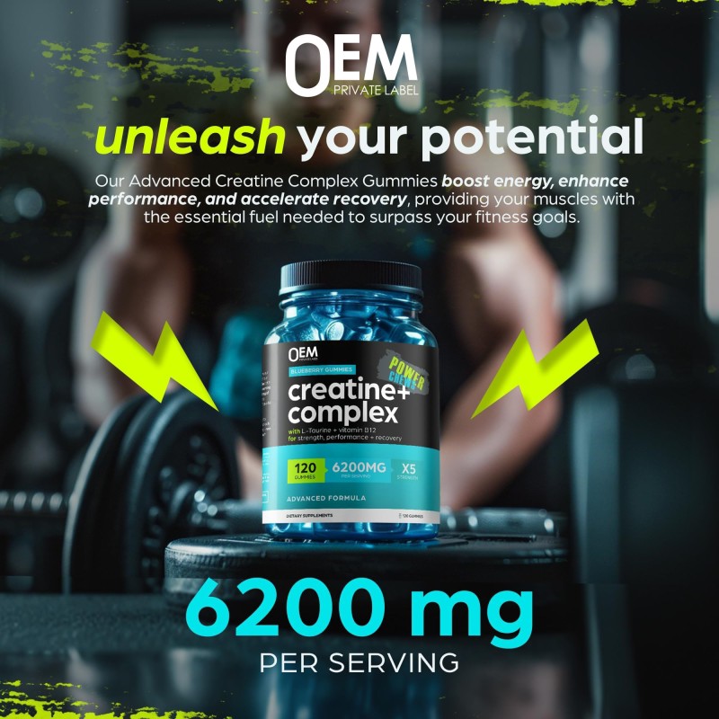 Hydrate Gummy Halal Vegetarian Muscle Growth Energy Enhancement Supplement Before Exercise