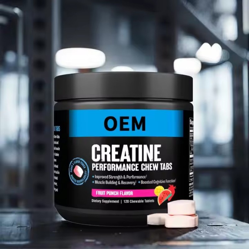 Manufacturer-Supplied Creatine Chews Tablets for Adults Cross-Border Supply Supported for Sports Nutrition