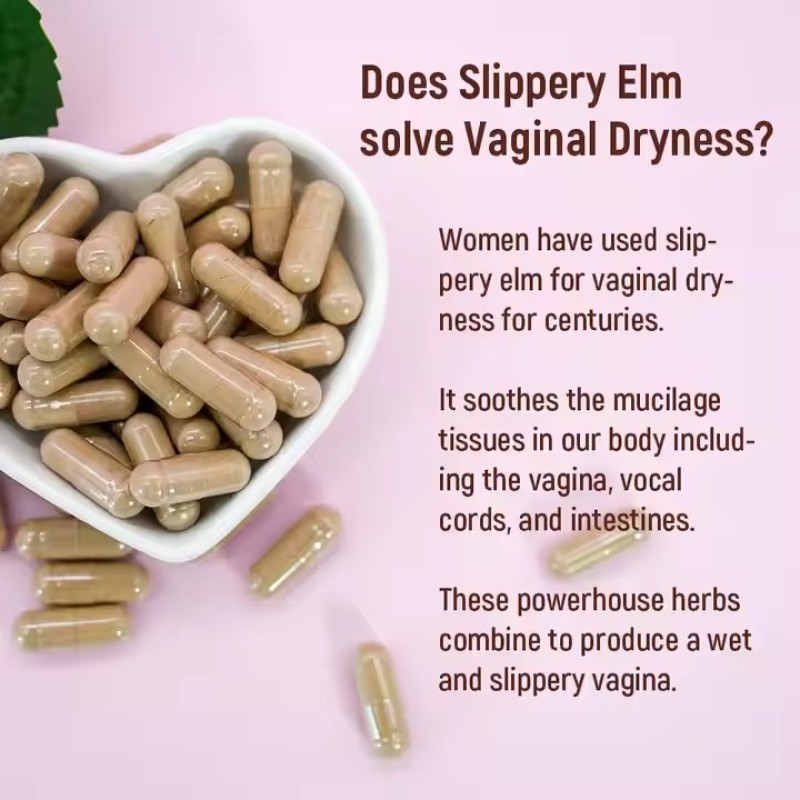 Aromlife Slippery Elm Bark Exrtract Powder 500mg Vegetarian Capsules Custom Package Private Label Health Supplement for Soothing