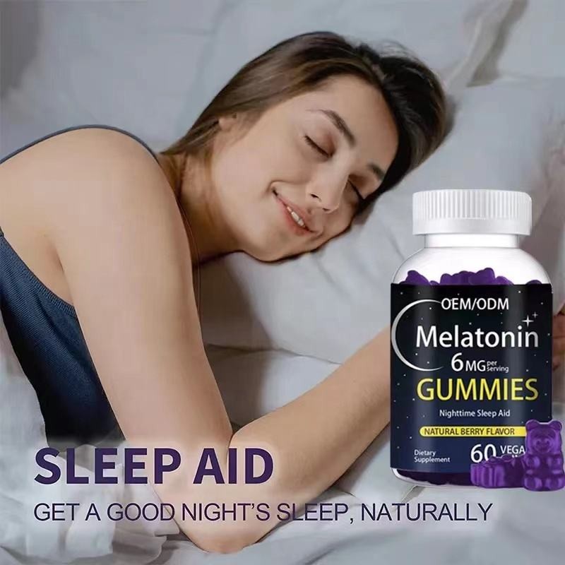 Organic Melatonin 5mg & Vitamin B6 Bear Gummies: Sugar-Free Sleep Aid for Faster Sleep Onset & Deeper Rest in Stressed Adults