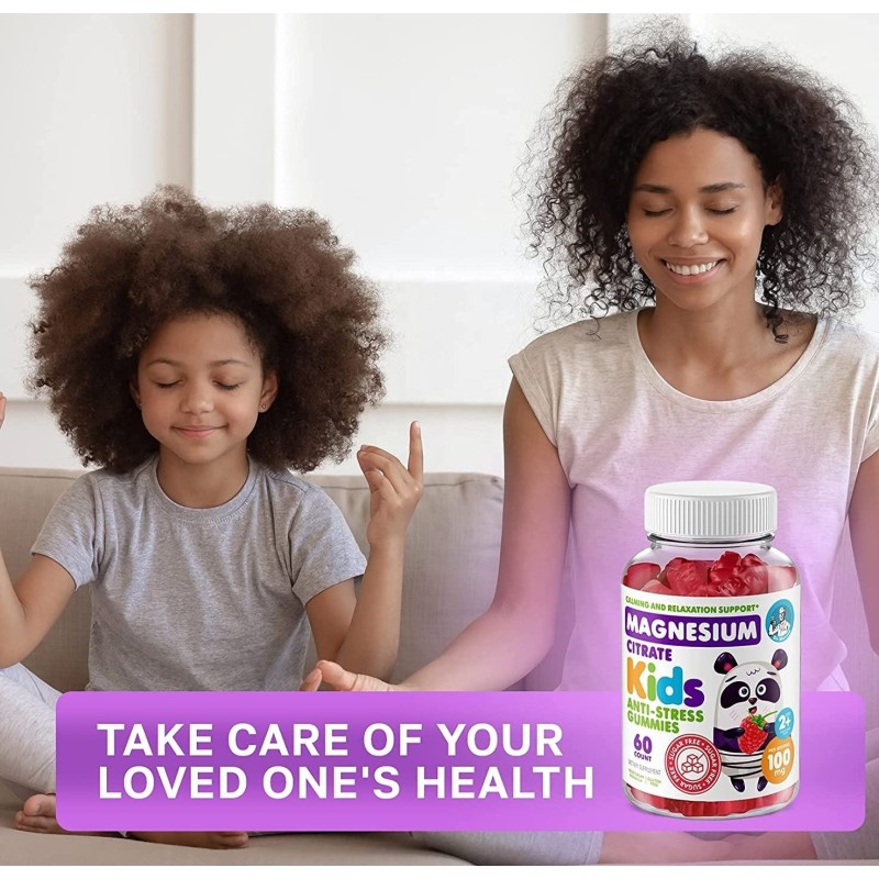 Kids C Sugar-Free Magnesium Gummies for Enhanced Focus and Calm - Magnesium Threonate & Glycinate Supplement