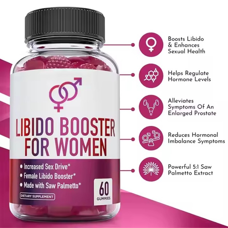 Natural Saw Palmetto Gummy Adult Female Sex Support and Hormone Balance Booster Improve Sex Active