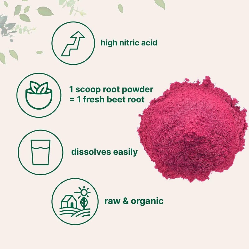 Raw BeetRoot Powder - GMO-Free, Pure Natural Supplement, Bulk Organic Nutrition Powder