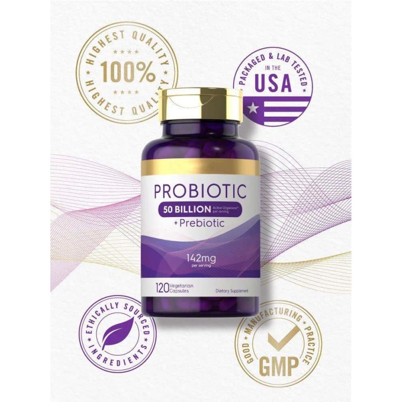 50Billion CFU Probiotics Capsules for Digestive Health Support Non-GMO Gluten Free Custom Logo Supplement