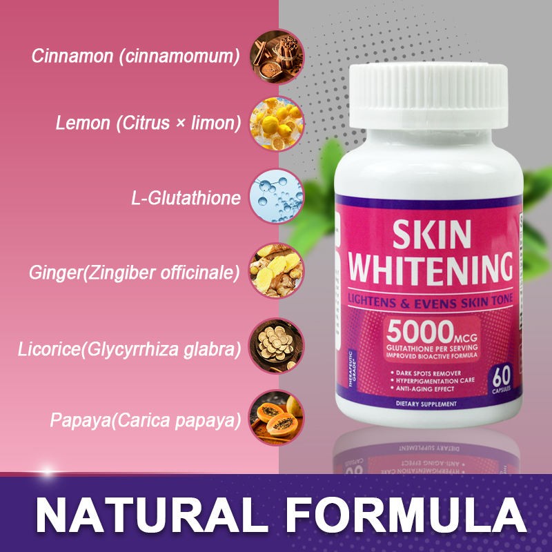 Collagen Glutathione Capsules for Anti-Aging & Dark Spot Removal - Natural Formula, Private Label Available