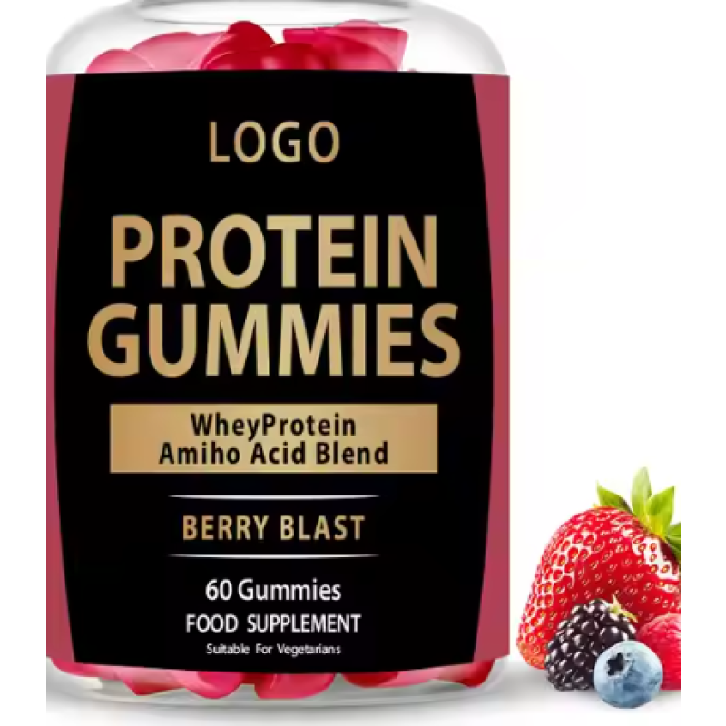 Whey Protein Gummies - Mixed Berry Flavour High Protein Per Serving No Sugar Vegetarian Convenient Whey Protein Supplement