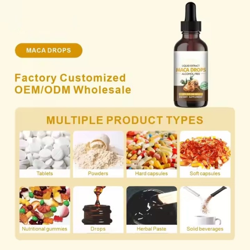 Natural Plant Herbal Extracts to Enhance Men's Endurance and Energy to Improve Sex Oral Liquid Maca Root Drops