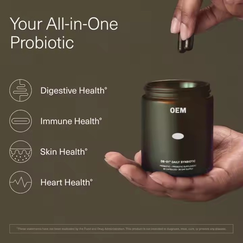 Healthy Dietary Supplements Gut Supplement Capsules Probiotic Capsules 30 Day Dosage Vitamin