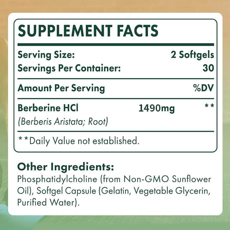 Liposomal Berberine Softgels - Premium HCl Extract for Blood Sugar & Immune Support